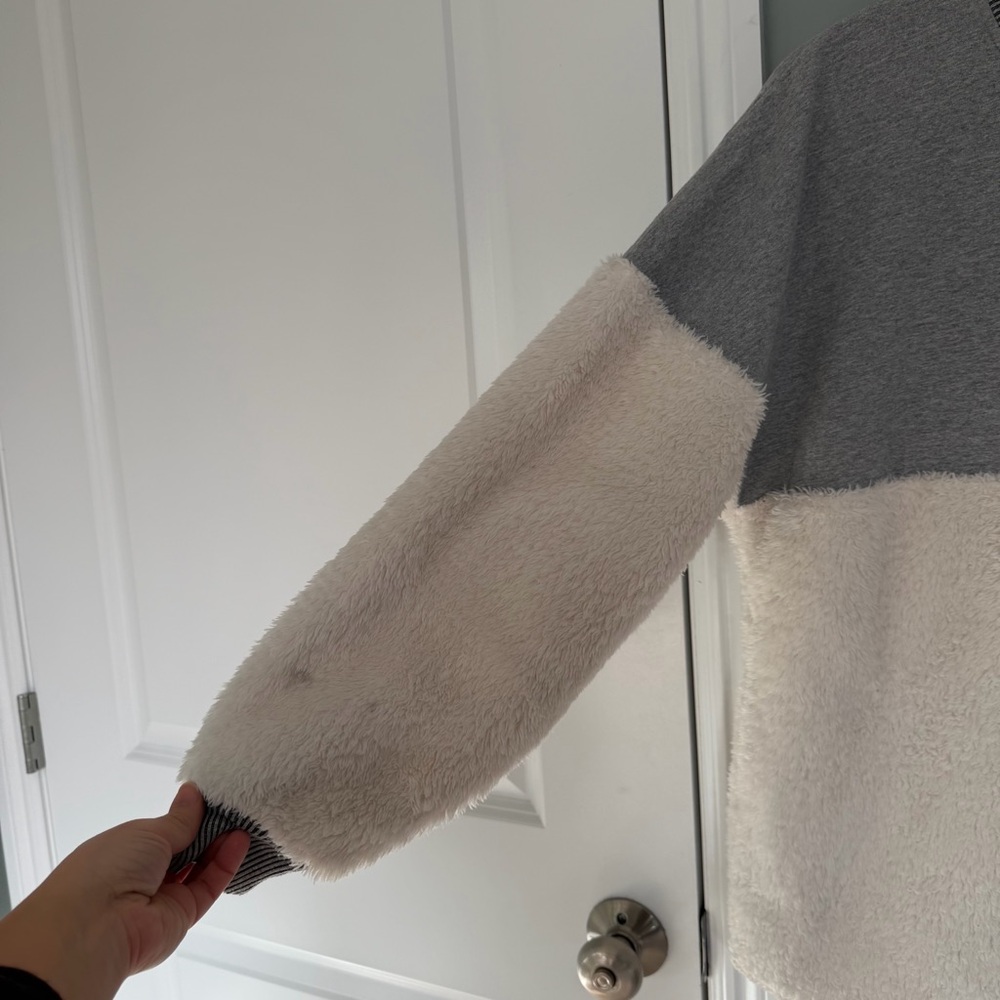 Spirit Jersey Killington Vermont Sherpa Gray White Sweatshirt Apres Ski - Picture 4 of 14
